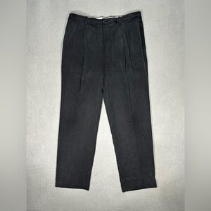 Tommy Bahama Mens Dress Pants Blue Solid 35X30 Silk Blend